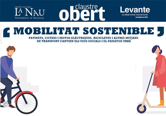 Movilidad sostenible. Mesa redonda. Claustre Ober. 14/10/2019. Centre Cultural La Nau. 19.00h